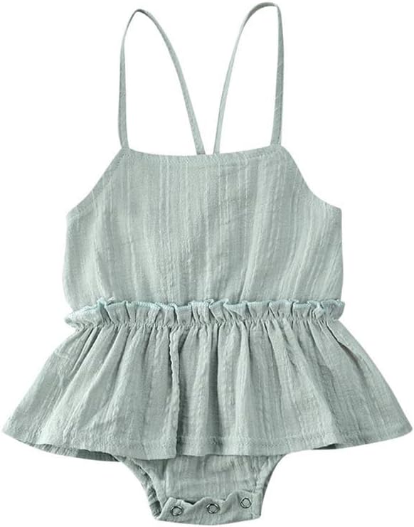 Newborn Baby Girl Romper Jumpsuit Bodysuit Tutu Lace Dress Summer Clothes Outfit with Headband 0-24M