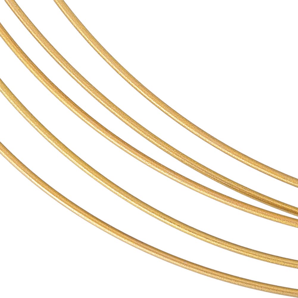 BENECREAT 18 Gauge/1mm Gold Anodized Titanium Wire, 6.56 Feet(2m) Round Titanium Steel Crafting Wire for Jewelry Findings Making