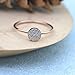 4K Rose Gold Plated Minimalist CZ Simulated Diamond Stacking Circle Disc Stackable Ring, Size 7