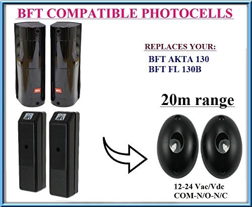 BFT AKTA 130 / BFT FL 130B compatible universal infrared photocells / safety beam 12-24V, N.O-COM-N.C with 20m range!!!