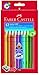 Faber-Castell 110912 Jumbo Grip Colouring Pencils Set, 12 Pieces, Triangular, Shatterproof, for Children and Adults