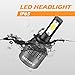 INFITARY LED Headlight Bulbs H7 Conversion Kits Car LED Headlights 72W/Pair 6500K 8000LM Extremely Super Bright COB Chips- 1 Pair-(H7 Black)