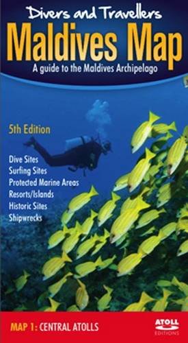 Divers' and Travellers' Maldives Map: Central Atolls (English and Chinese Edition)