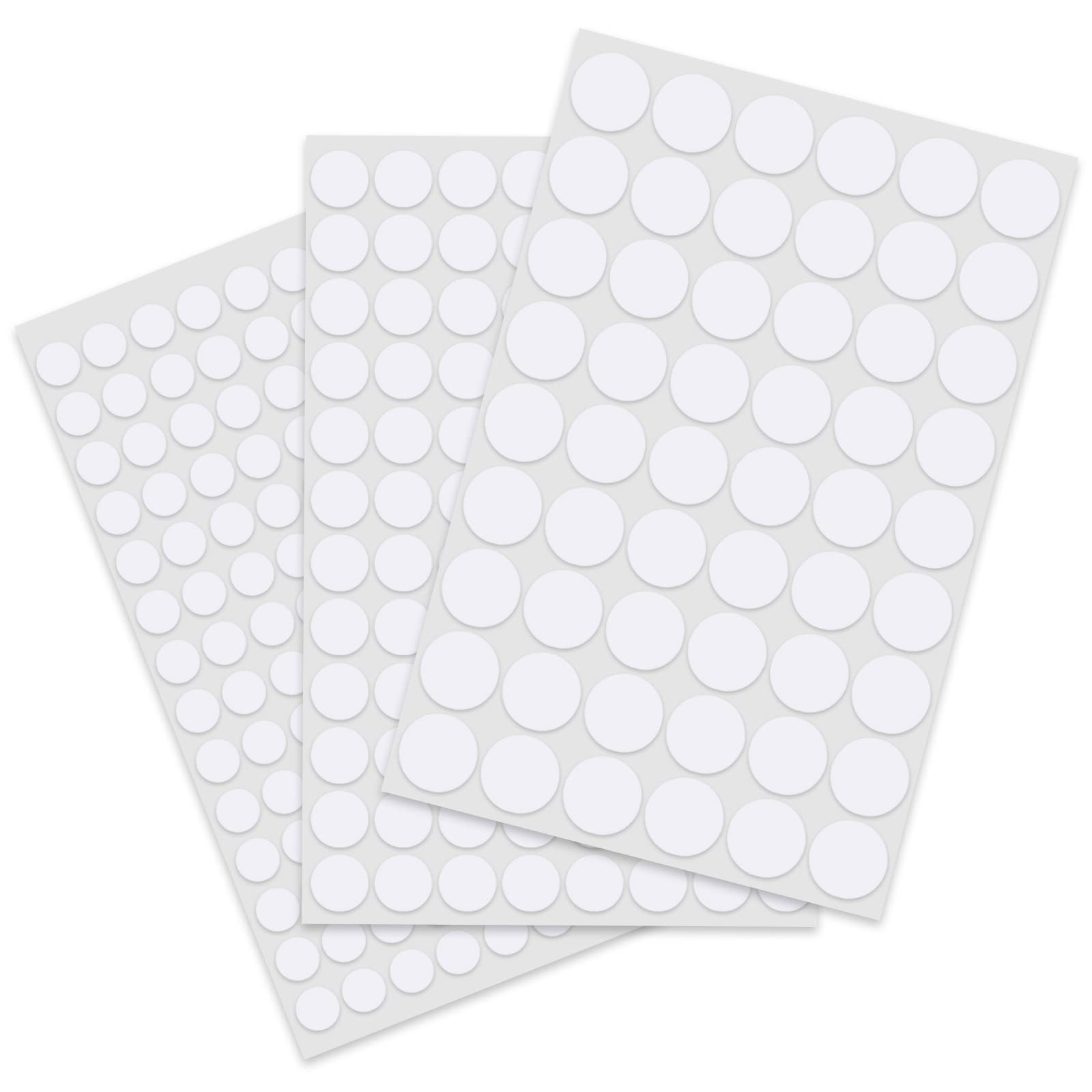 Screw Covers White Stickers 1160 Pcs, 12mm/15mm/21mm Screw Hole Caps Cover White Furniture Stickers Mixed Sizes for Cabinet Shelve Plate