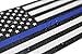 Thin Blue Line Flag Decals - 3x5 in. Black White and Blue American Flag Stickers for Cars and Trucks - in Support of Police and Law Enforcement Officers (5-Pack)