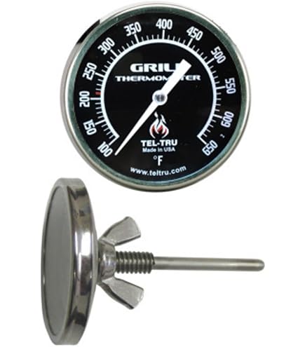 Tel-Tru BQ300 Barbecue Thermometer, 7.6cm Glow Dial With