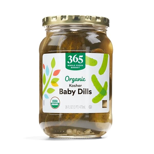 365 BY WHOLE FOODS MARKET, ORGANIC BABY DILL PICKLES, 16 FL OZ