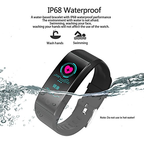 RONGT Waterproof Fitness Tracker with HD Colorful Screen, Fitness Activity Tracker Bands Bracelet for Kids Girls Men Women, Sports Swimming Gym Slim cycling Smart fitness tracker watch (black)
