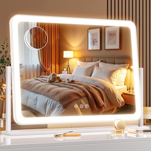 Gvnkvn Lighted Makeup Mirror with 5X Magnification