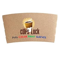 Disposable paper coffee cup kraft sleeves with