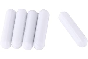 C7*30mm 5 Pcs Stir Bars Type-C White Color PTFE Stir Bar Laboratory Stirrer Flea Lab Spinner Stir Plate Magnet for Magnetic M