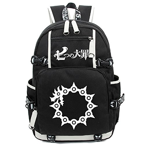 Siawasey Anime The Seven Deadly Sins Cosplay Luminous Bookbag Backpack School Bag