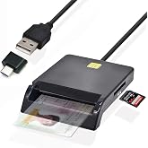 USB SIM Smart Card Reader for Contact Card IC/ID SD TF MMC Card Readers USB-CCID PCSC Smart Card Reader ISO 7816 for Windows 7 8 10 Linux OS