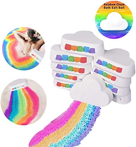 Magneticspace 2Packs 2019 Rainbow Cloud Bath Bomb, Float on WaterRelease Vivid Rainbow Color, Moisturize Dry Skin, Bath Fizzy Stocking Stuffer for Her, Surprise Bath Bomb
