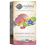 Garden of Life Organic Multivitamin Supplement for Women - mykind Women's 40+ Whole Food Vitamin, Vegan, 120 Tablets