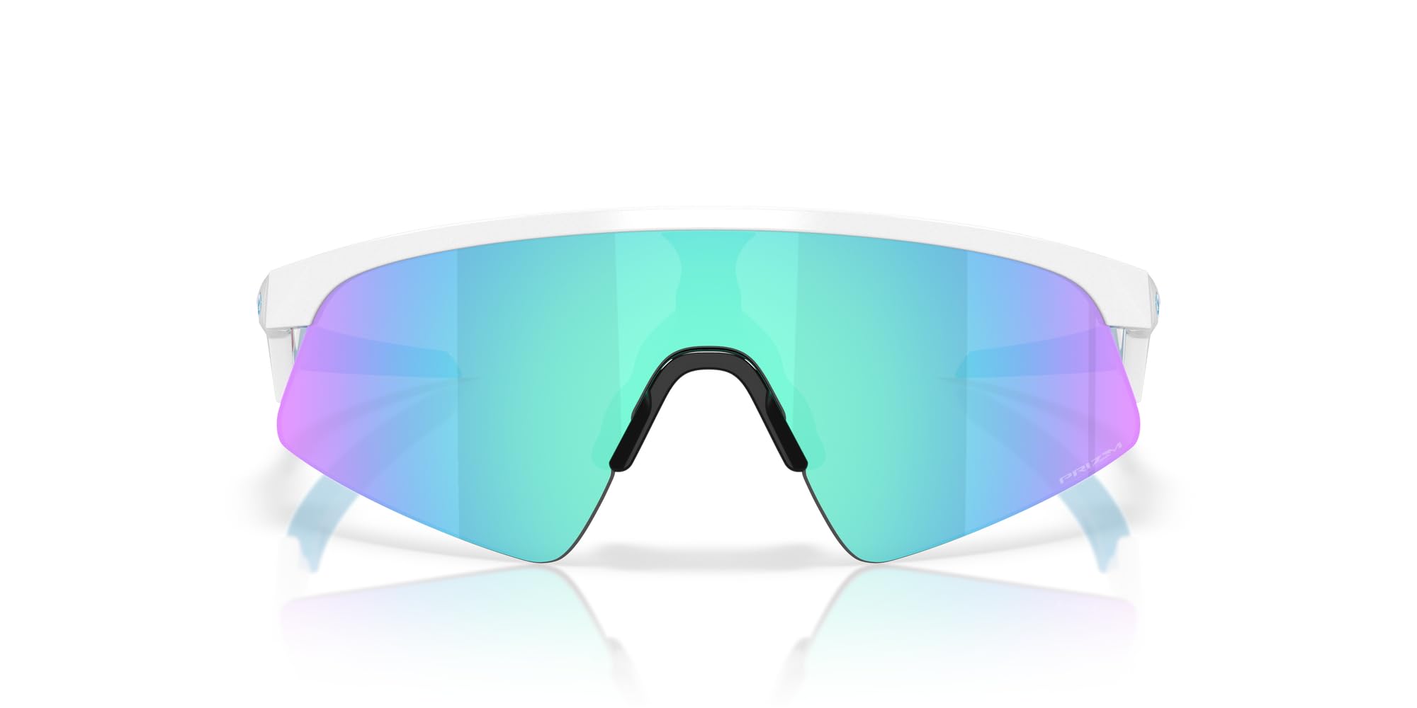 Photo 1 of Oakley OJ9015 Resistor Sweep Rectangular Sunglasses, Polished White/Prizm Sapphire, 28 mm