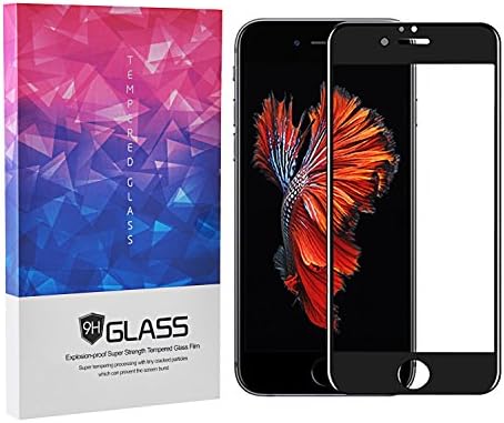 ProChosen 3D Curved Edge Tempered Glass Screen Protector for Apple iPhone 6/6s from Drops &amp; Impacts, HD Clear, Bubble-free Shockproof 4.7-Inch [3D Touch Compatible] Black