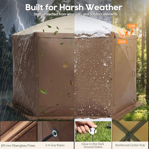 TPHORK 10x10FT Pop Up Screen Tent Gazebo Review: Instant Hexagon Shelter with Mosquito Netting image 23
