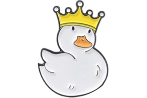 hwojjha Lovely Animals Enamel Pin Cute Duck Lapel Badges Brooch Cartoon Pin for Backpack Clothes Hats Funny Pin (Crown Duck)