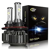 Cougar Motor H13 (9008 High/Low) LED Headlight Bulbs All-in-One Conversion Kit,7200 Lumen (6000K Cool White)