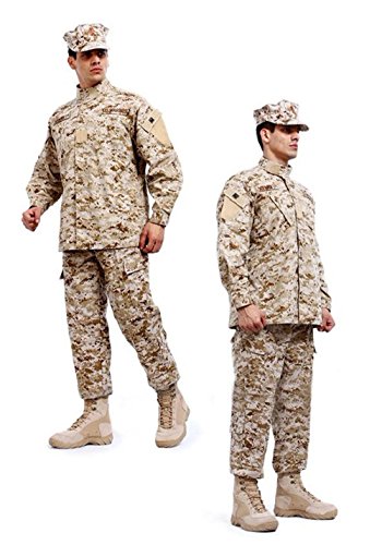 Noga Camouflage Suit Combat Bdu Uniform Military Uniform Bdu Hunting Suit Wargame Paintball Coat+pants (DESERT CAMO, XXL)