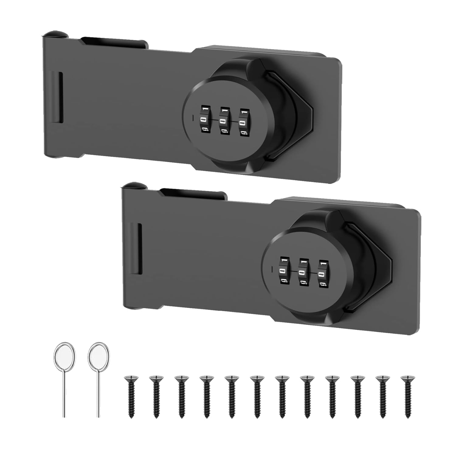Haspen Locks with Password - Door Lock Hasps Lock Bolts for Wardrobe Barn Door Garage Bathroom Garden Manor House