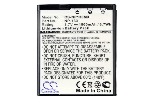 1800mAh Battery For CASIO Exilim EX-H30BK, Exilim EX-ZR200, Tryx