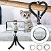 Ring Light with Flexible Tripod Stand & Cell Phone Holder Compatible with All Smart Phone,3 Light Modes Dimmable LED Camera Light for Selfie, YouTube Video,Makeup,Live Streaming