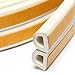 Door Window Anti-Collision Self Adhesive Rubber Foam Seal Strip Soundproofing Weatherstrip Waterproof Seal (D Model, White) (Large)