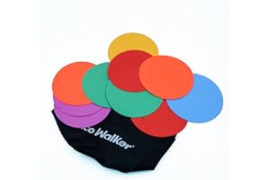 Eco Walker 6inch Non-Skid Flat Cone Spot Markers for Sports Speed Agility Training
