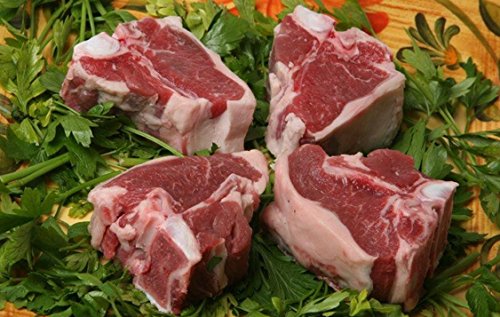 USDA Prime Fresh American Lamb Loin Chops, Cut 1.25" Thick (Pack of 4)