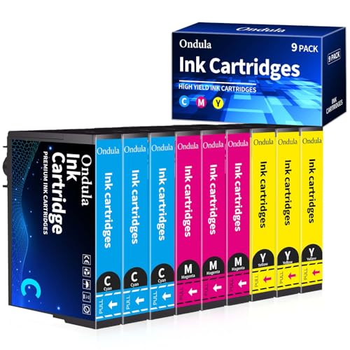 Ondula 9-Pack XP-2200 Ink Cartridge Compatible with Epson 604XL for Expression Home XP-2200 XP-2205 XP-3200 XP-3205 XP-4200 XP-4205 WF-2930 WF-2935 (3 Cyan, 3 Magenta, 3 Yellow)