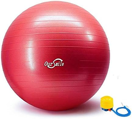 Oursmile Professional Strength Swiss Ball for Office, Exercise, Stability and Fitness 55cm, 65cm, 75cm,Size Fitness Balls Available.