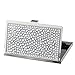 Kingbling Purely Handmade Luxury Compact Multi-Size Clear Bling Crystal Business Card Case Cute Rhinestone Travel Name ID Card Holder, 4.8 x 2.5 x 0.5 inches