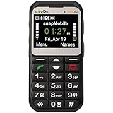 Snapfon ezTWO Senior Unlocked GSM Cell Phone, SOS Button, Hearing Aid Compatible