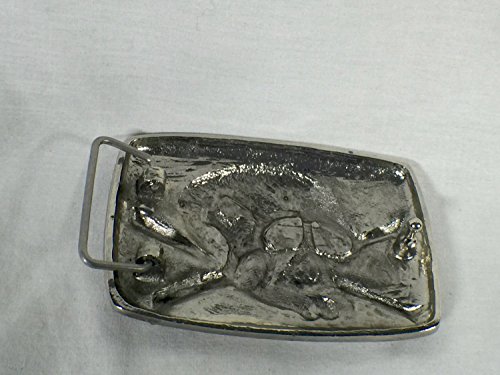 1 Raider+Skull+Crossbones+Buckle+Silver