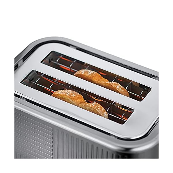 Russell-Hobbs-25250-Geo-Steel-2-Slice-Wide-Slot-Toaster-Contemporary-Design-with-Faster-Toasting-Technology-Textured-Stainless-Steel Russell Hobbs 25250 Geo Steel 2 Slice Wide Slot Toaster - Contemporary Design with Faster Toasting Technology, Textured…
