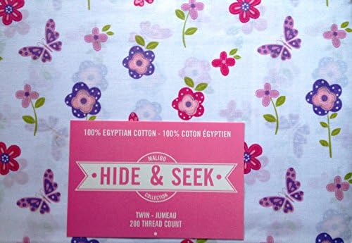 Hide & Seek Floral and Butterfly Cotton Sheet Sets (Twin)