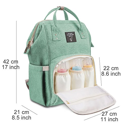 Diaper Bag Backpack with Stroller Straps, Airlab Bag for Baby Large Nappy Bag with Wipes Dispensers for Mom Dad Unisex, Organizer for Bottles, Diaper, Clothes and Changing Pad, Black - Thumbnail 5