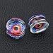 ZS Acrylic Transparent Purple Eyeball Fashion Ear Plugs Tunnel Expander Gauges Piercing (Gauge=3/4