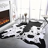 ISEAU Cow Print Rug Faux Cowhide Rugs Animal