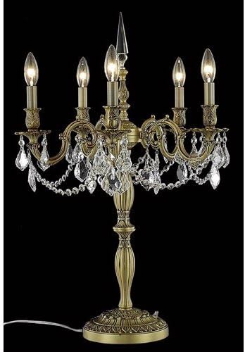 Table Lamps 5 Light With French Gold Finish Elegant Cut E12 Bulb 18 inch 300 Watts - World of Classic