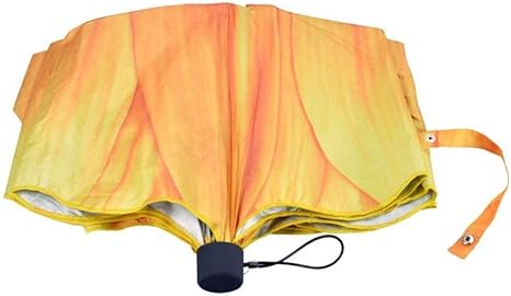 SZMYLED Sunflower Regenschirm Manuell Drei Faltbare Regenschirme