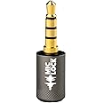 Mic-Lock 3.5mm for Headphone Port - Microphone Audio and Data Security - Privacy Protector for Laptops, Smartphones, Tablets, and Computers (Gray, Single Pack)