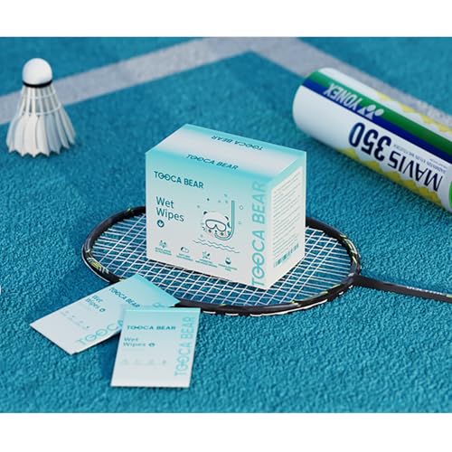 TOOCA BEAR ON-THE-GO LARGE BODY WET WIPES TRAVEL SIZE FOR ADULTS INDIVIDUALLY WRAPPED WITH VITAMIN E AND ALOE TRAVEL ESSENTIALS SAFE FOR HANDS, MOUTH, AND BUTT (2 PACKS, 60 WIPES)