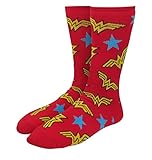Wonder Woman Logo All-Over Print Women's Crew Socks