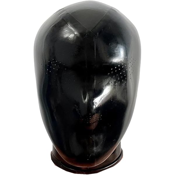 Máscara De Látex Negra Realista Para Adultos – Máscara De Goma Natural Para Cosplay, Halloween Y Fiestas De Máscaras, Talla Única Ajustable
