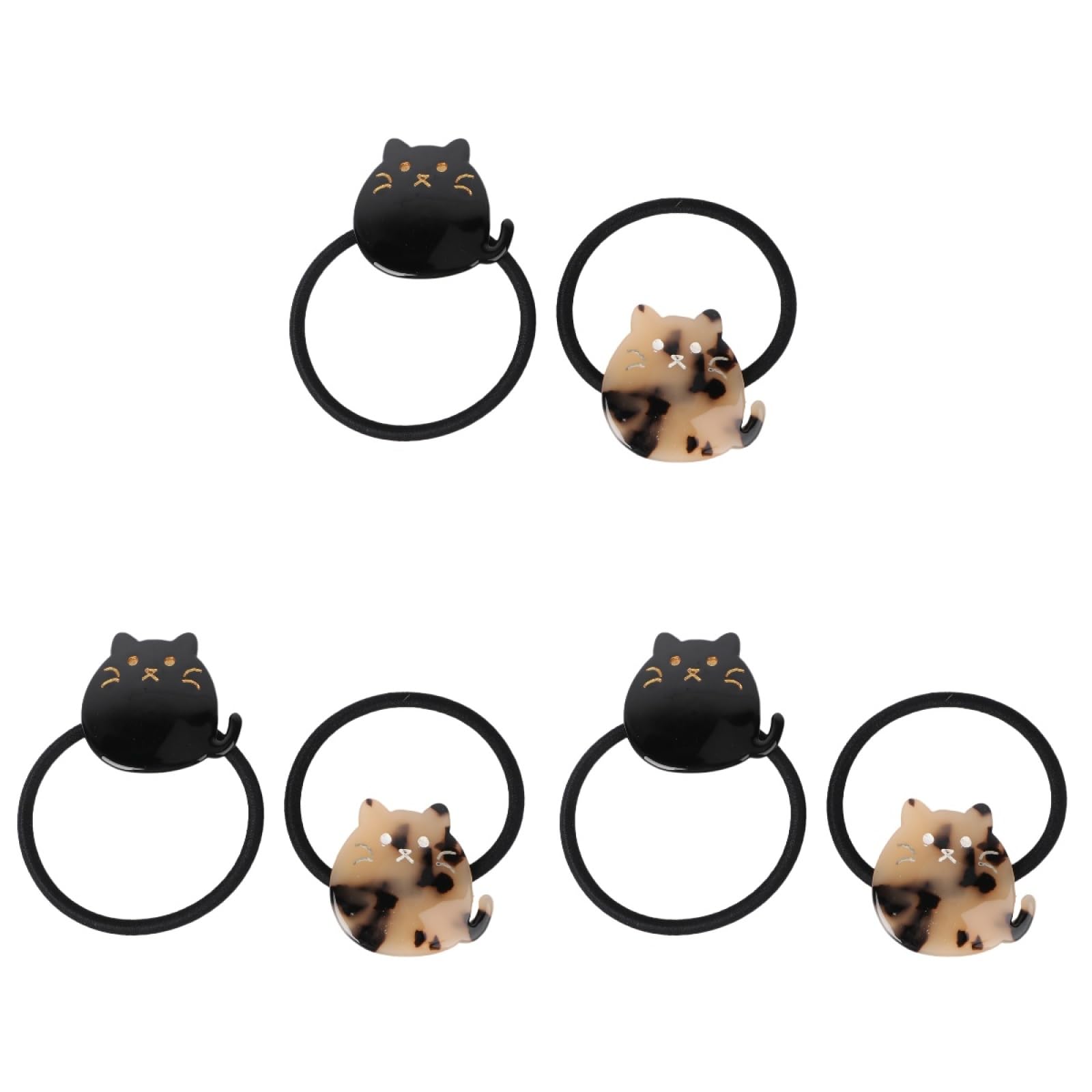 FRCOLOR 6pcs Hair Rings Cat Elastic Hair Bobbles Cats Hair Accessories Hair Bands Hair Ring Cute Funny Hair Ring Cat Hair Tieshair Rope Hair Bobbles For Girls