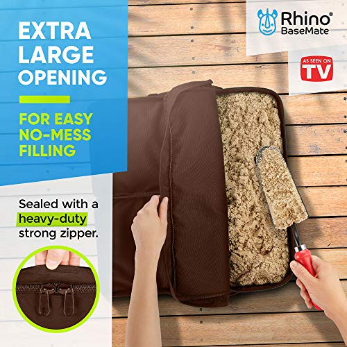 Rhino Square Umbrella Base Weights with Side Slot Opening, 18" ~ Fits Any Offset, Cantilever & Any Outdoor Patio Umbrella Stand ~ Easy Set up ... (Bronze)
