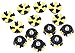 Gracefulvara 14Pcs Soft Golf Shoes Spikes Metal Thread Studs Replacement Black&Yellow